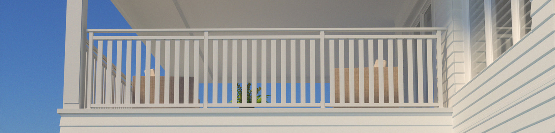 Aluminium 3-Rail Slat Balustrade