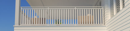Aluminium 3-Rail Slat Balustrade