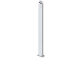 100 x 50 x 1.8mm ALUMINIUM POST (Screw Fluted) - Base Plated
