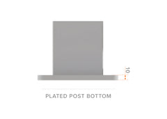 100 x 100 x 2.0mm ALUMINIUM POST (Screw Fluted) - Base Plated