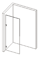 Fluted Glass Shower Screen Fixed Panel, Narrowreed Glass - Image 2