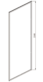 Black Framed Clear Glass Shower Screen Panel