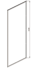 Black Framed Clear Glass Shower Screen Panel - Image 2