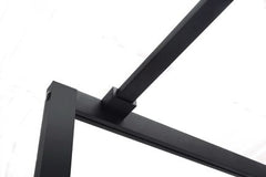 Black Framed Shower Screen Panel with Grills - Image 3