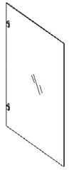 Fixed Frameless Shower Screen for Bath, 10mm glass. - Image 2