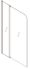 Fixed and Swing Bath Shower Screen, 6mm glass. - Image 3