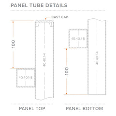 40 x 40mm Radiator Fence Panel – 120mm Gap | Aluminium Batten