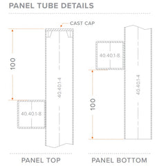 40 x 40mm Radiator Swing Gate – 80mm Gap | Aluminium Gate