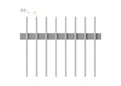 50x10 Aluminium Batten Fence Panel | Radiator Style 50mm Gap Australia