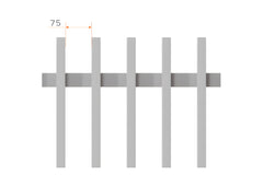 50x25 Aluminium Batten Swing Gate | Radiator Style 75mm Gap Australia
