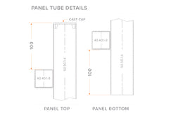 50x50 Aluminium Batten Radiator Fence Panel – 50mm Gap