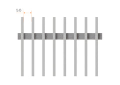 65x16 Aluminium Batten Fence Panel | Radiator Style 50mm Gap Australia
