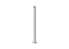 65 x 65 x 2.0mm ALUMINIUM POST (Screw Fluted) - Base Plated