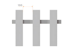 75x75 Aluminium Batten Fence Panel | Radiator Style 100mm Gap Australia