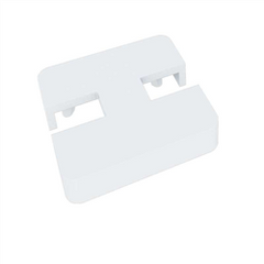 Offset two way notched cap - extended lip - semi frameless pool fencing