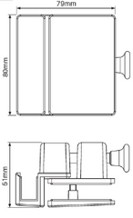 Atlantic- 90 Deg Glass to Glass Pool Fence latch - External BLACK