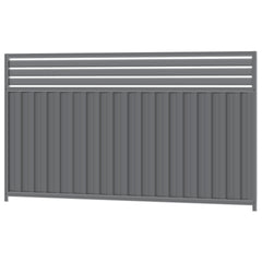1500mm high x 2400mm Colorbond Breezeway Fencing Panel 100% Australian Made, 3x Sheets, 2x Channel Posts, 3x Rails, 3x Slats, 2x Breezeway Posts, Screws. - Image 1