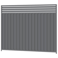 2100mm high Colorbond Breezeway Fencing Panel 100% Australian Made (2.4m wide) 3x Sheets, 2x Channel Posts, 3x Rails, 3x Slats, 2x Breezeway Posts, Screws. - Image 1