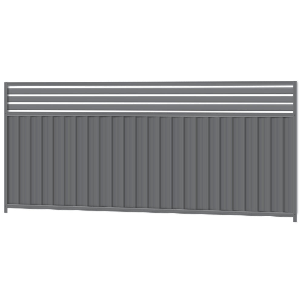 1500mm high x 3180mm Colorbond Breezeway Fencing Panel 100% Australian Made, 4x Sheets, 2x Channel Posts, 3x Rails, 3x Slats, 2x Breezeway Posts, Screws. - Image 1