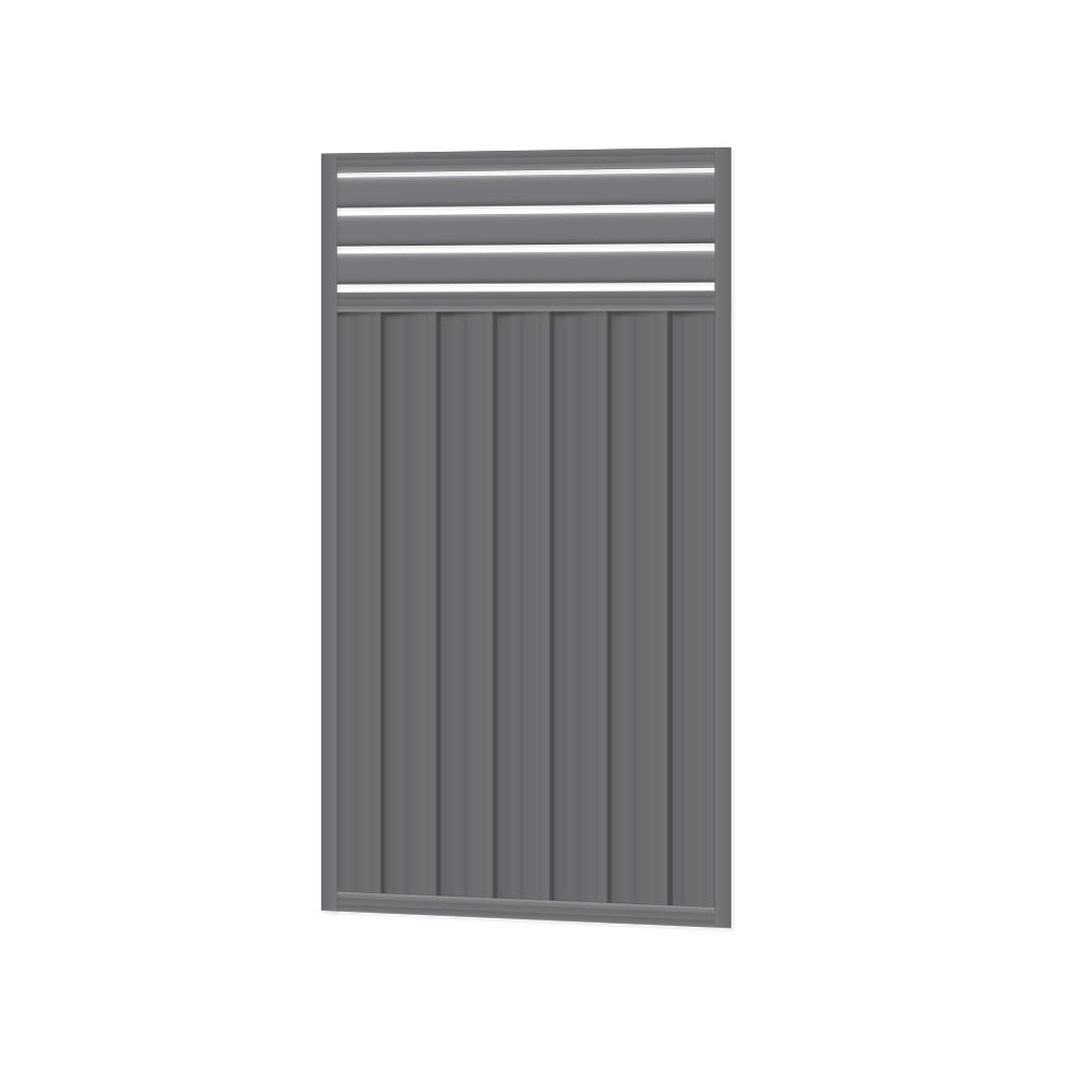 1800mm high Colorbond Breezeway Fencing Gate 100% Australian Made (930mm long) 1x Sheet, 2x Gate Stiles, 3x Gate Rails, 3x Slats, Screws. - Image 1