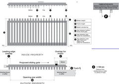 Aluminium Batten Sliding Gate, Custom cut to size. Up to 2000mm high x 6100mm