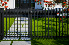Aluminium Blade Fence Panel- - 1700Wx1000H Black, Batten Fence Panel