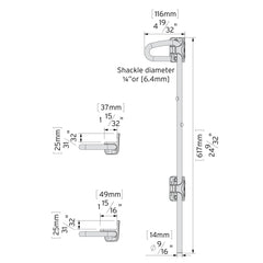 D&D Q-Bolt Drop Bolt 610mm (Black)