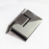 FORGE BLACK SHOWER HINGE GLASS TO WALL - L-SHAPE - 90 Degrees - 10mm Glass - POLISHED GUNMETAL
