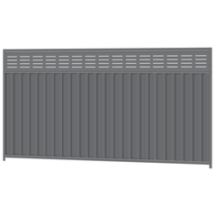 1800mm high x 3180mm Colorbond Slat FX Fencing Panel 100% Australian Made, 4x Sheets, 2x Channel Posts, 3x Rails, 1x Infill sheet, Screws. - Image 1