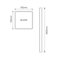 BRIDGEHAMPTON PVC BLANK POST - 102 x 102 x 1900mm, 7 Year Warranty