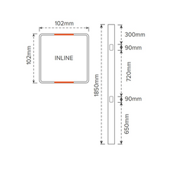 PICKET PVC INLINE POST - 102 x 102 x 1900mm, 7 Year Warranty