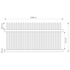 BAYSWATER PVC PANEL KIT, 7 Year Warranty, Picket Fence