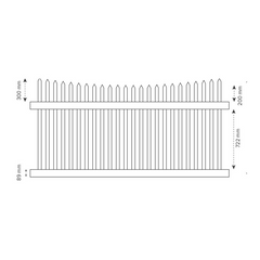 MELVILLE PVC PANEL KIT, 7 Year Warranty, Picket Fence