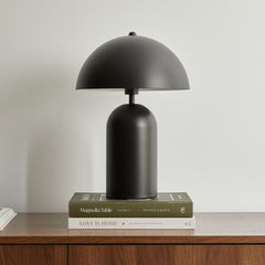 Mushroom 36cm Table Lamp Black lifestyle image
