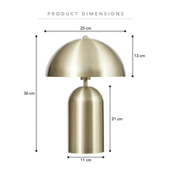 Mushroom 36cm Table Lamp Gold product image 3