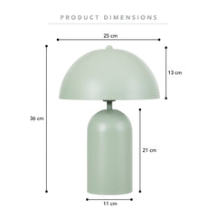 Mushroom 36cm Table Lamp Sage product image 3