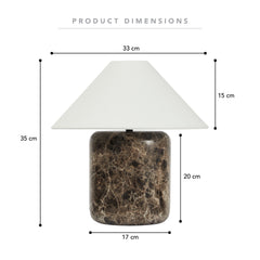 Blake Marble Table Lamp Cocoa product image 3