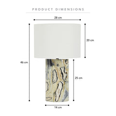 Quinn Marble Table Lamp Jade product image 3