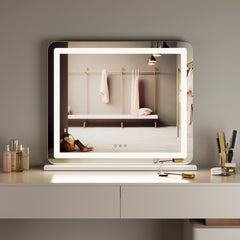 Luna 67cm Rectangle Front Illuminated Vanity Mirror White product image 4