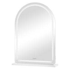 Luna 102cm Arch Front Illuminated Vanity Mirror White product image 2