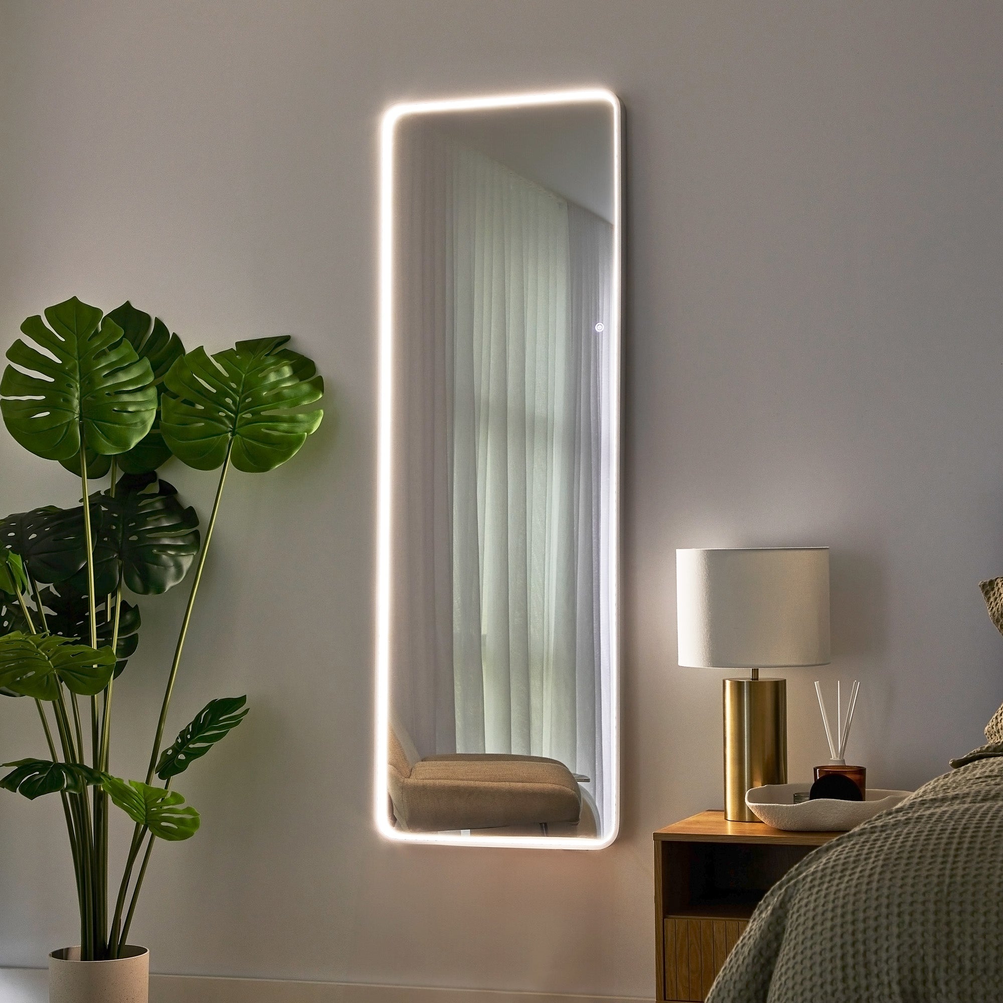Front Illuminated LED Standing Mirror lifestyle image