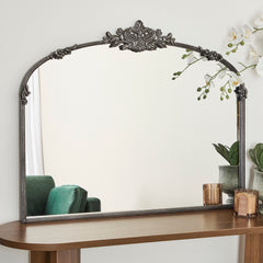 Florence 100cm Baroque Mirror Black lifestyle image