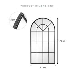 Grace 172cm Arch Iron Mirror Black product image 3