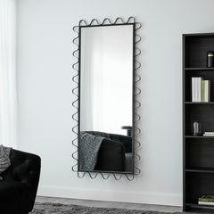 Aria Wavey 180cm Floor Length Mirror Black lifestyle image