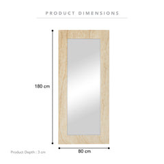 Sienna 180cm Rectangle Mirror Travertine Look lifestyle image