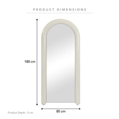 Gigi 180cm Gloss Arch Mirror Cloud product image 3