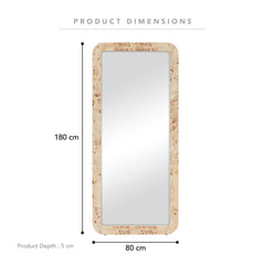 Sebastian 180cm Rectangle Mirror Burl product image 3