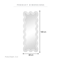 Lulu 160cm Floor Mirror White product image 3