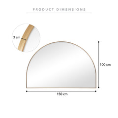 Zali XL 150cm Arched Mirror Gold product image 3