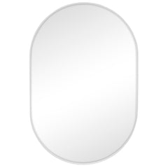 Zoe 90cm Oval Aluminium Mirror White product image 2
